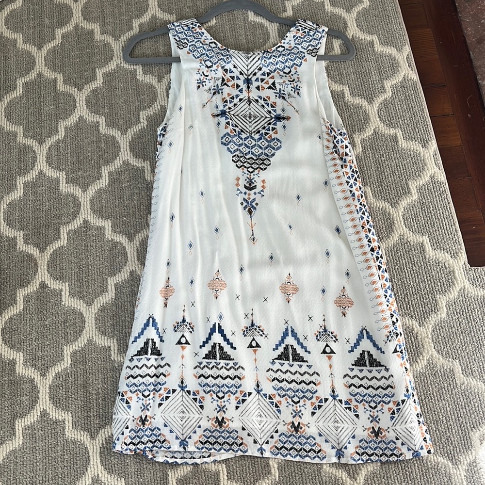 Ecote open back bohemian mini dress